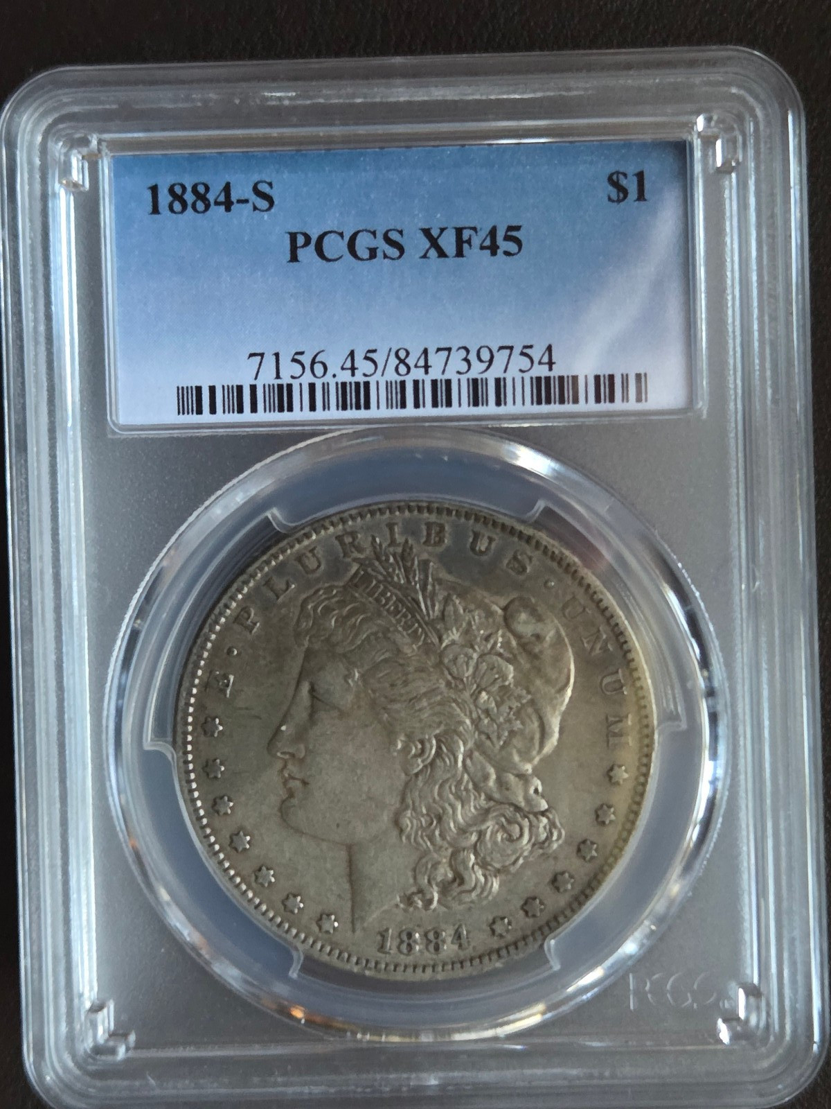1884 S Morgan Silver Dollar PCGS XF45