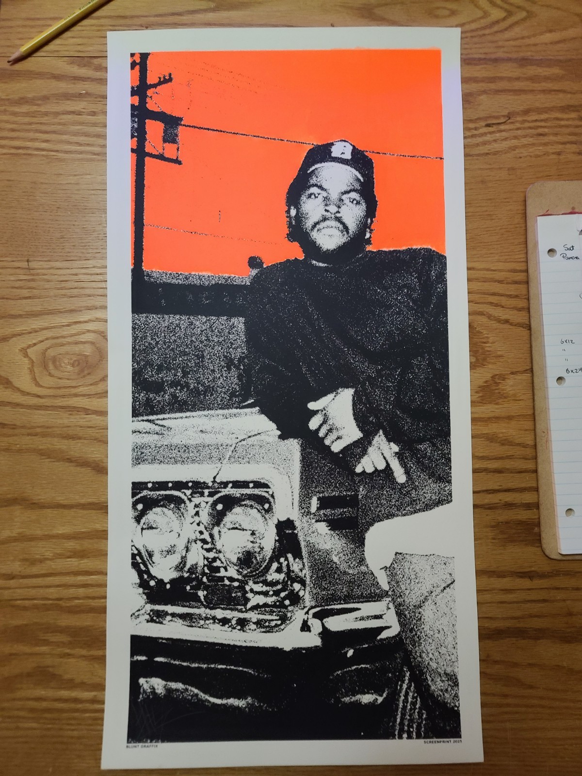 ICE CUBE NWA Art Print BLUNT GRAFFIX Very Rare Signed