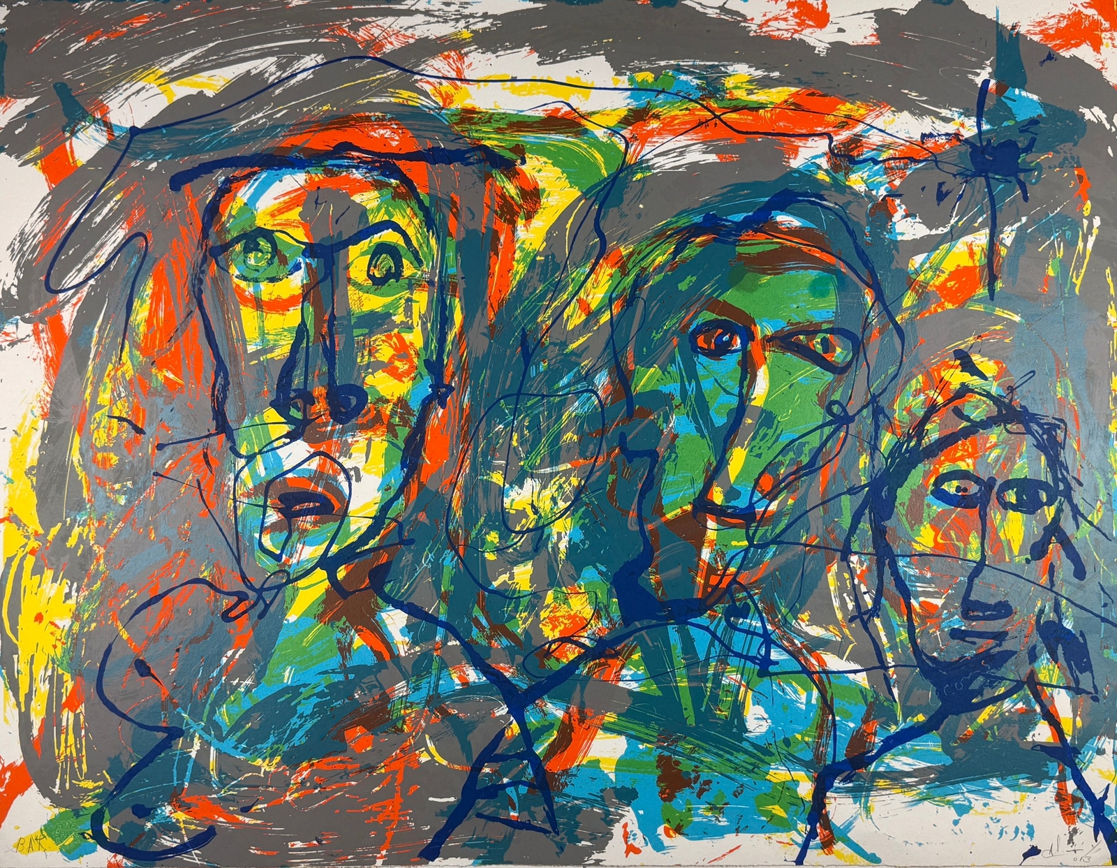 ALEJANDRO SANTIAGO Mexican Master Original Hand Signed Bon A Tirer Serigraph n3