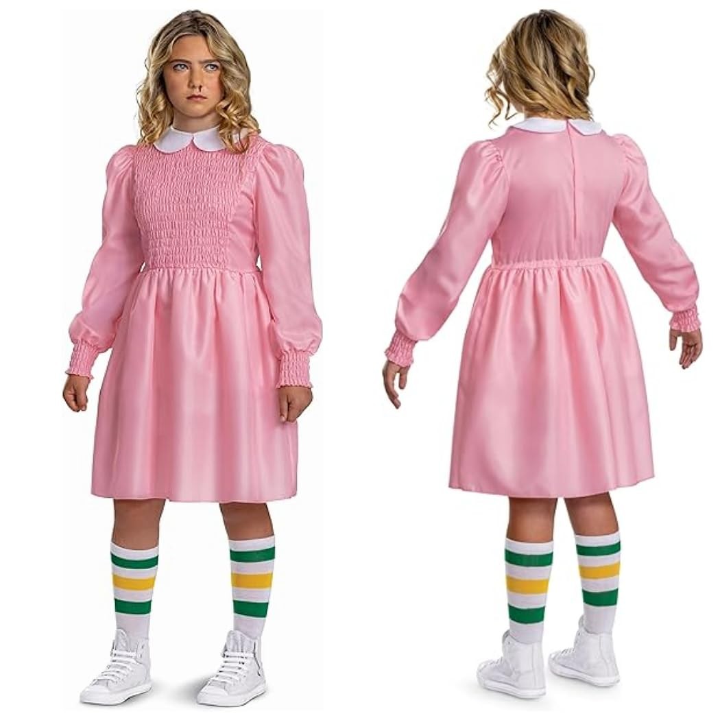 Stranger Things Eleven Fancy Dress for Kids and Teens, Official Licensed by Disg