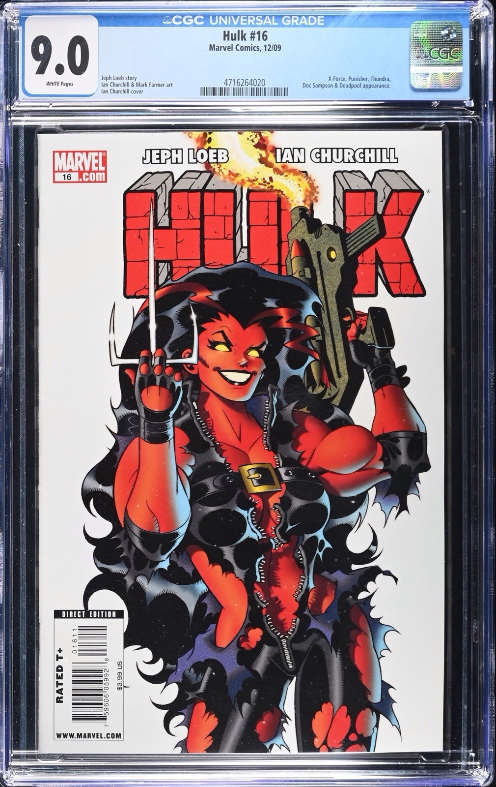 HULK #16 (2008) CGC 9.0 VF/NM ❤️ First Appearance of Red She-Hulk 🔑 HULK #16 (2008) CGC 9.0 VF/NM ❤️ First Appearance of Red She-Hulk 🔑