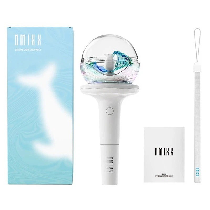 NMIXX OFFICIAL LIGHT STICK VER.2 with Tracking,Strap,GIFT,POB FANLIGHT MD GOODS