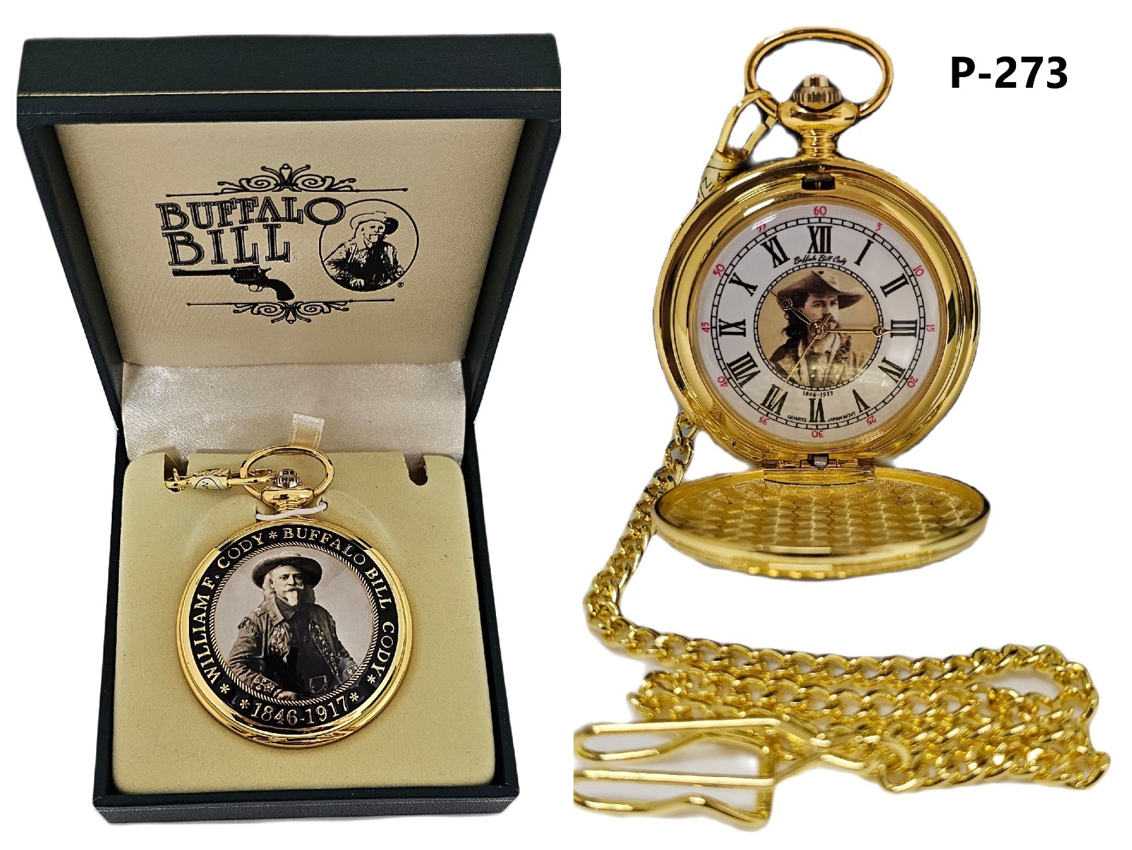 Buffalo Bill Cody Commemorative Pocket Watch | Wild West Collector Gift
