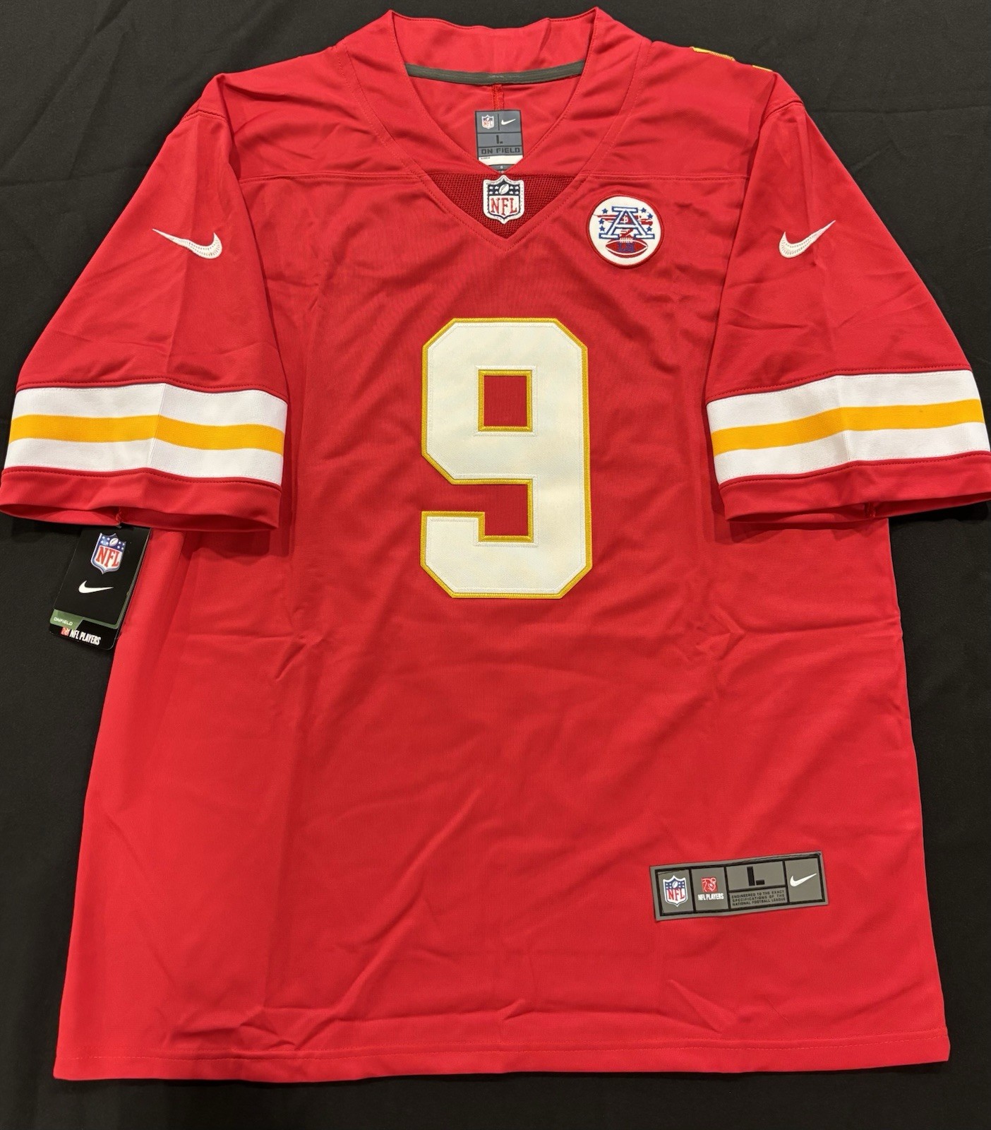 Walker #9 Chiefs Red w/ Patch Nike On Field Stitched Jersey BRAND NEW Large
