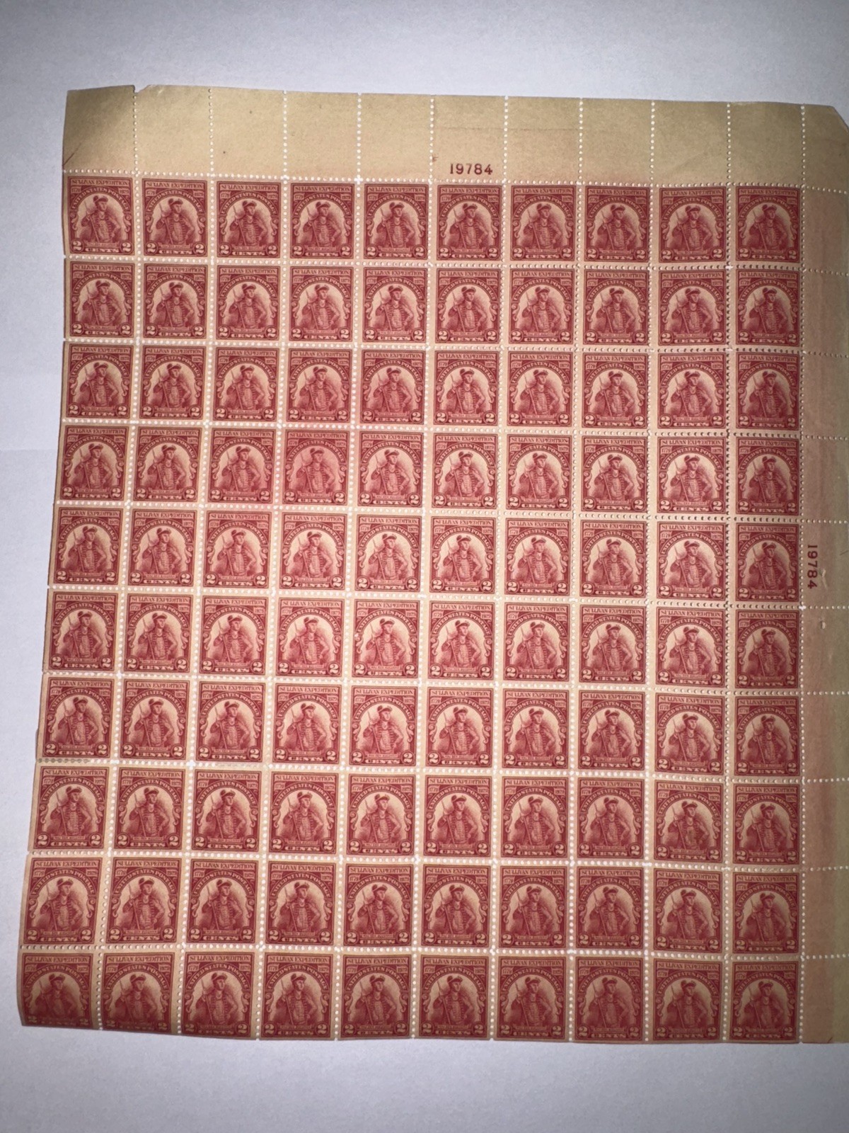 Scott #657 1929 US 2¢ 1929 SULLIVAN EXPEDITION MNH Sheet of 100
