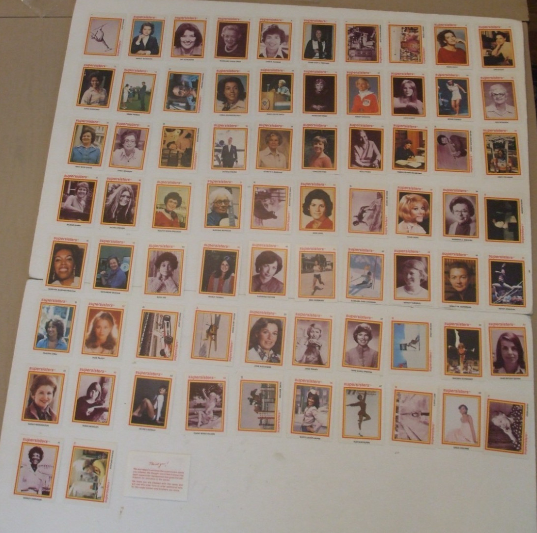 1979 SUPERSISTERS Vintage Non-Sport Trading Card Set - All 72 Cards & Order Form