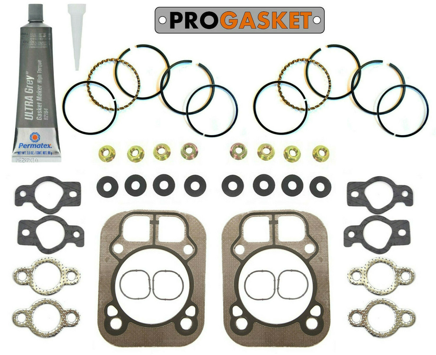 OVERHAUL KIT FITS KOHLER, PISTON RINGS 1.5MM GASKETS CH25 CV25 CH26 CH730 CH740