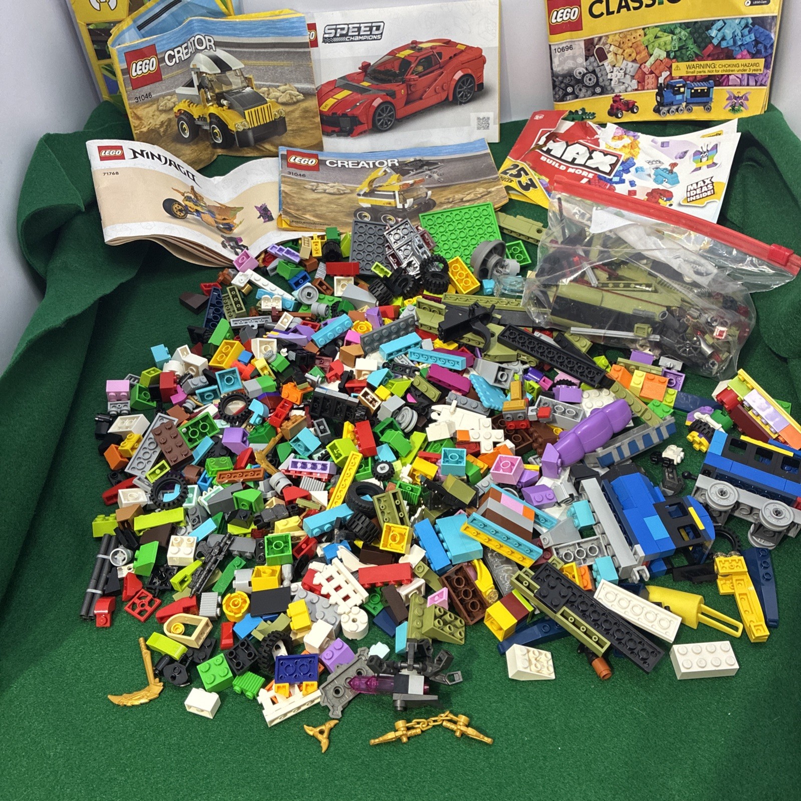 LEGO and max blox mega blocks Mixed Lot - Pieces, And Manuals LEGO and max blox mega blocks Mixed Lot - Pieces, And Manuals