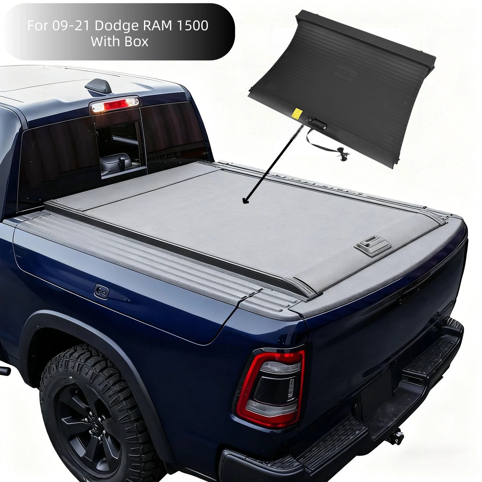 For 2009-2021 Dodge RAM 1500 With Box 5.7Ft Retractable Truck Tonneau Bed Cover