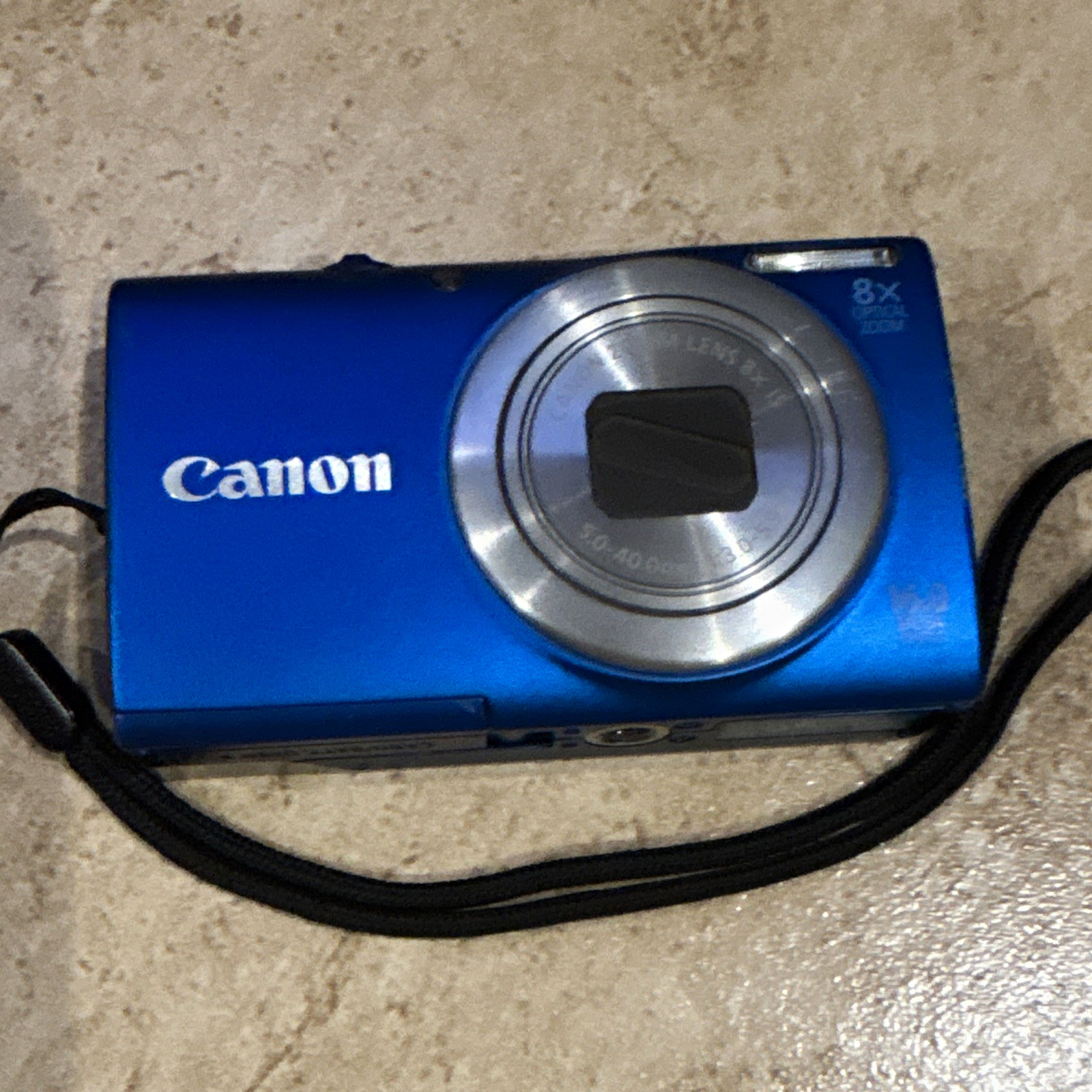 Canon PowerShot A4000 IS Compact Camera 16MP 8x Zoom IS Blue USB Untested
