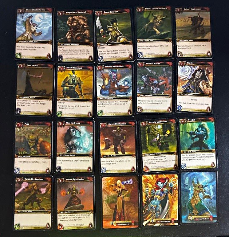 World of Warcraft TCG Cards Horde Faction 20 Card Lot Aleyah Shaman Paladin World of Warcraft TCG Cards Horde Faction 20 Card Lot Aleyah Shaman Paladin