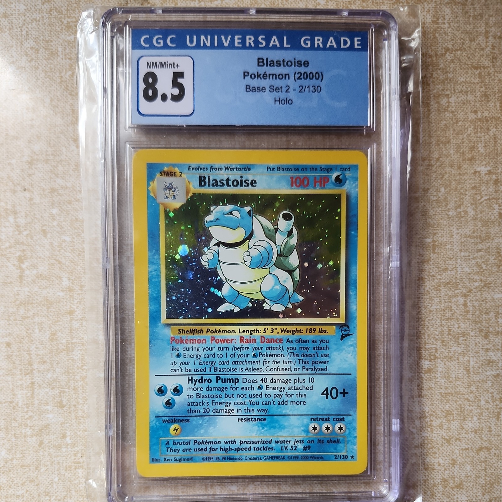 Blastoise Holo 2/102 CGC 8.5