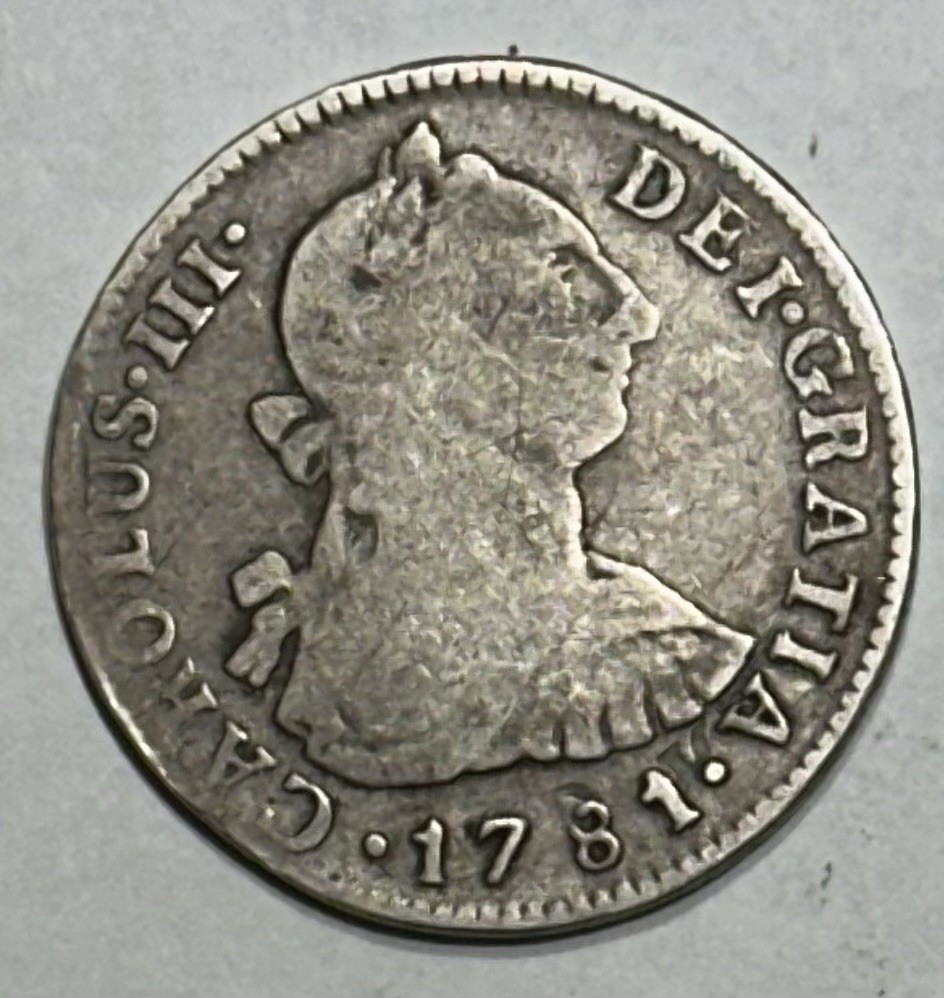 Peru Lima 1781 - MI 2 Reales Silver Coin KM 76 Peru Lima 1781 - MI 2 Reales Silver Coin KM 76
