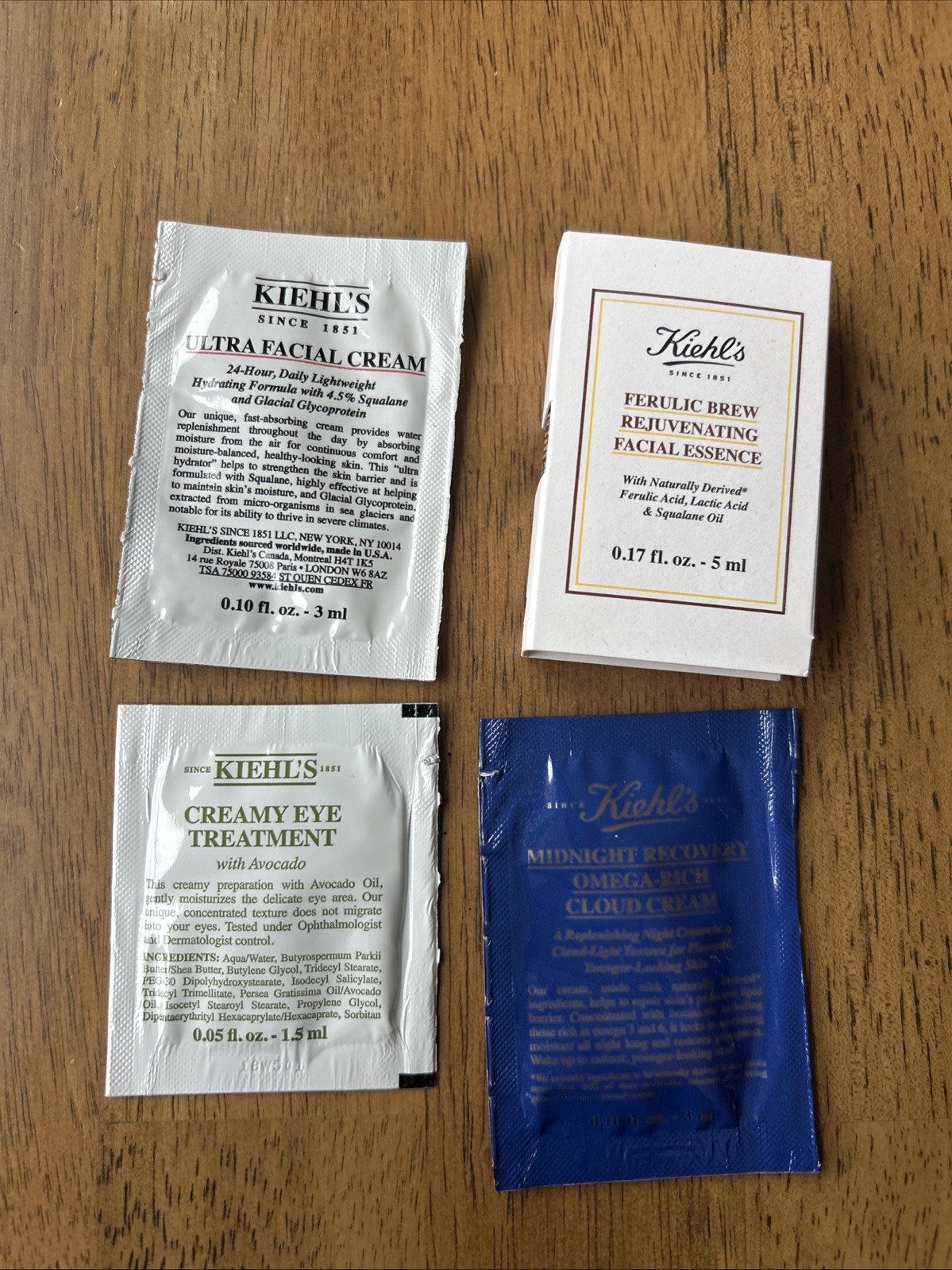 Kiehl’s Samples Ultra Facial Cream, Ferulic Brew Facial Essence Creamy Eye &More Kiehl’s Samples Ultra Facial Cream, Ferulic Brew Facial Essence Creamy Eye &More