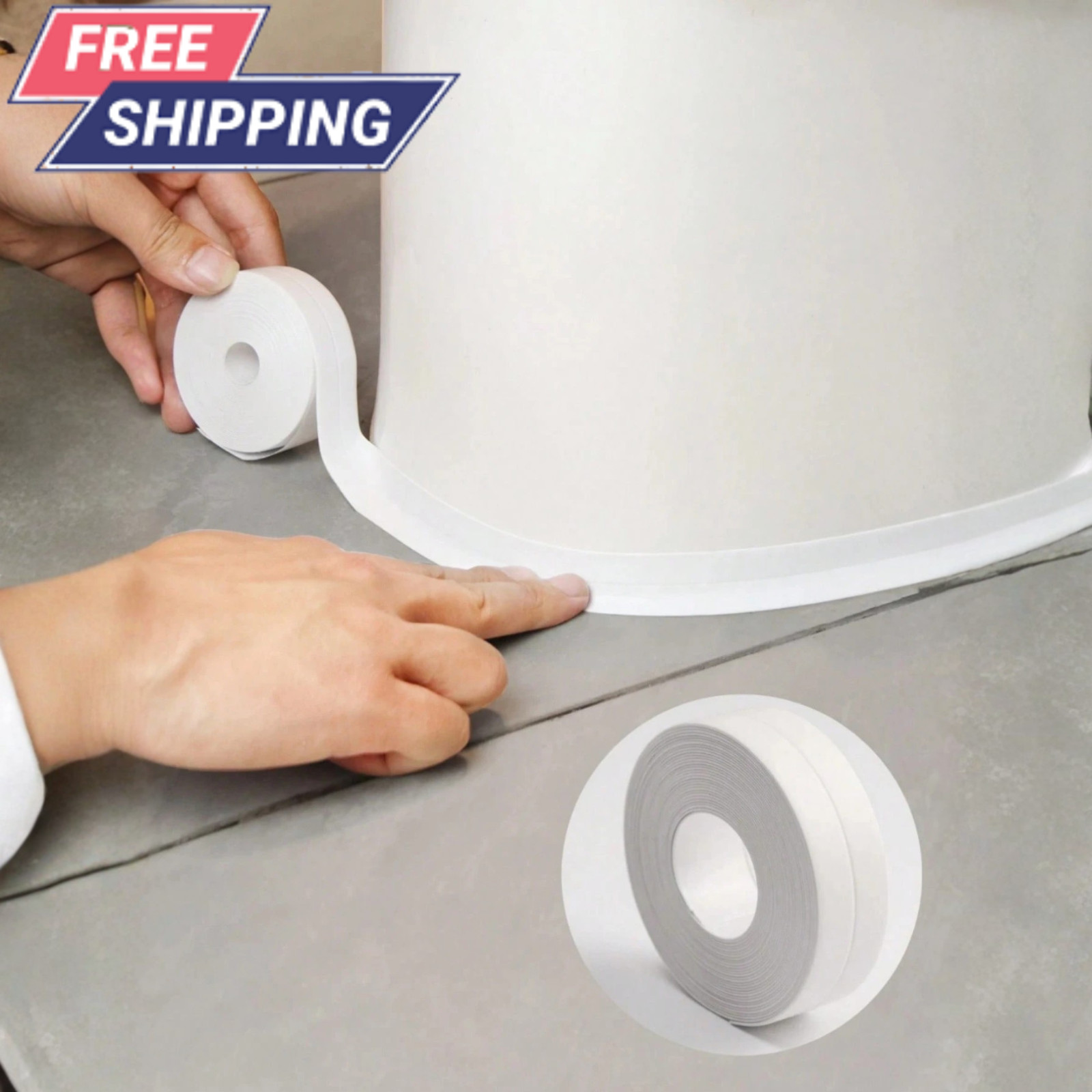 1Pc Waterproof Sealing Tape, Anti-Mold Self-Adhesive Caulk Tape for Bathroom