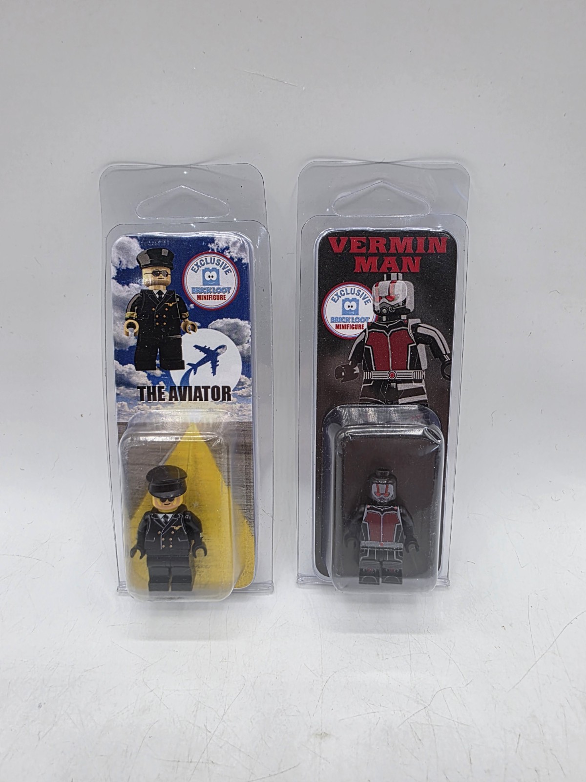 ​Brick Loot Custom Minifigure Lot Vermin Man & Aviator Pilot United Bricks