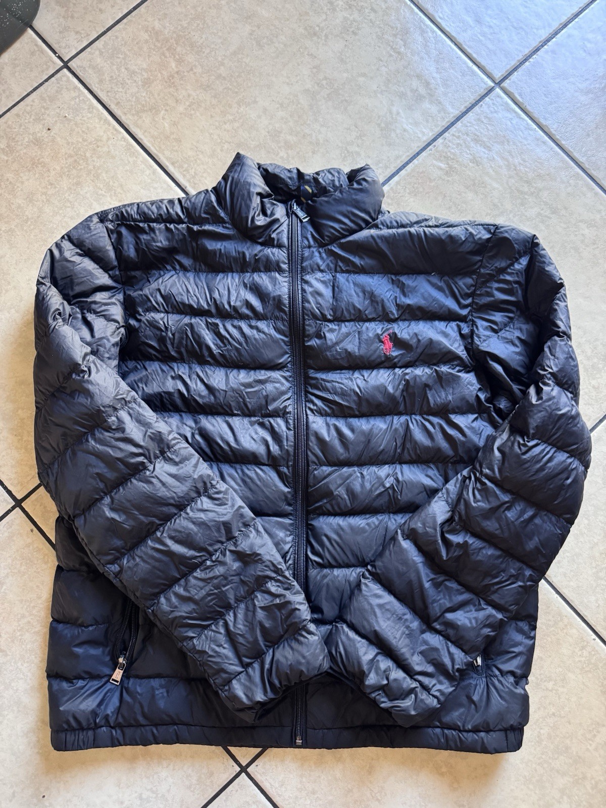 Polo Ralph Lauren Men\'s Black Quilted Lightweight Zip Short Puffer Jacket