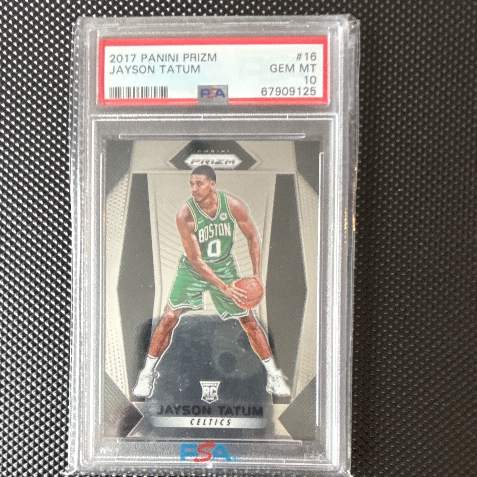 Panini 2017 Prizm Jayson Tatum #16 RC Boston Celtics PSA 10 Gem Mint Panini 2017 Prizm Jayson Tatum #16 RC Boston Celtics PSA 10 Gem Mint