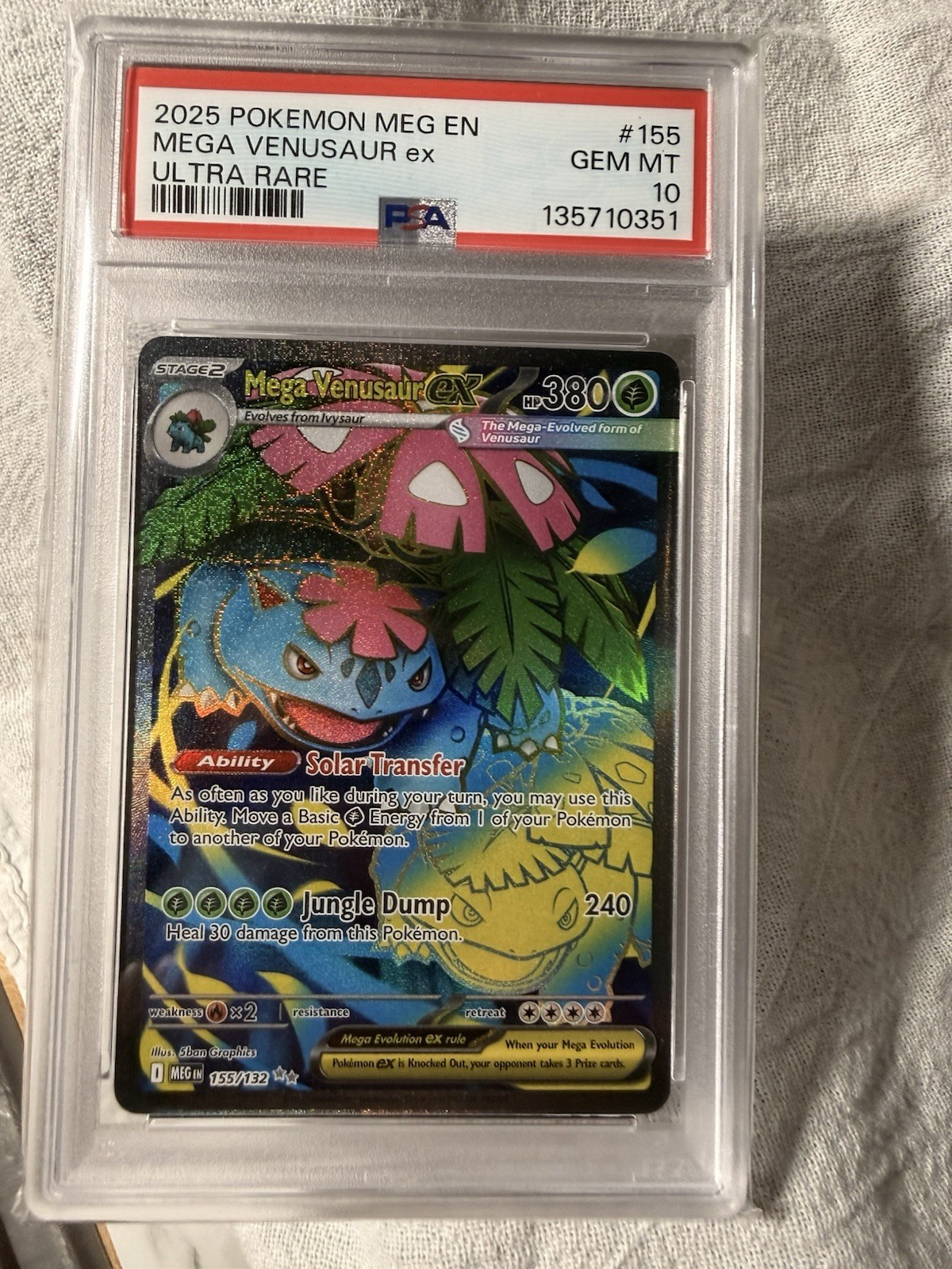 Mega Venusaur ex Pokemon Mega Evolution 155/132 Ultra Rare PSA 10