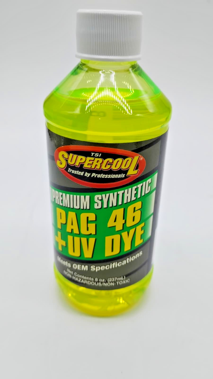 TSI Supercool P46-8D PAG Oil 46 Viscosity with UV Dye 8oz 1-Pack TSI Supercool P46-8D PAG Oil 46 Viscosity with UV Dye 8oz 1-Pack