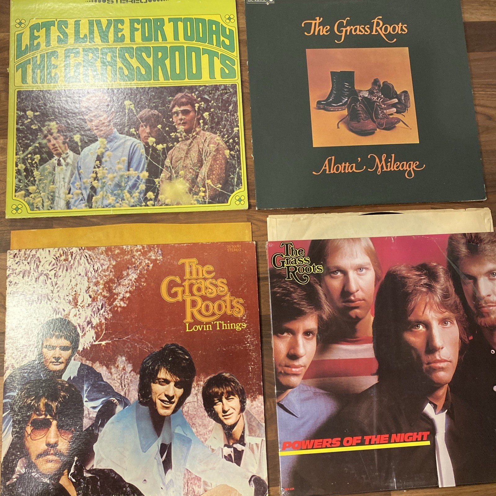 The Grass Roots 4 Vinyl LP Lot Let\'s Live for Today Alotta Milage Lovin Things