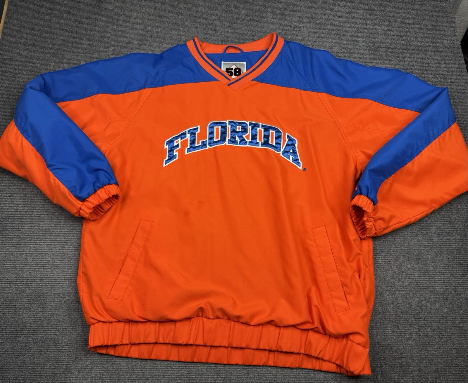 Vintage 58 Sports Florida Gators Pullover Windbreaker NCAA Orange Mens Large
