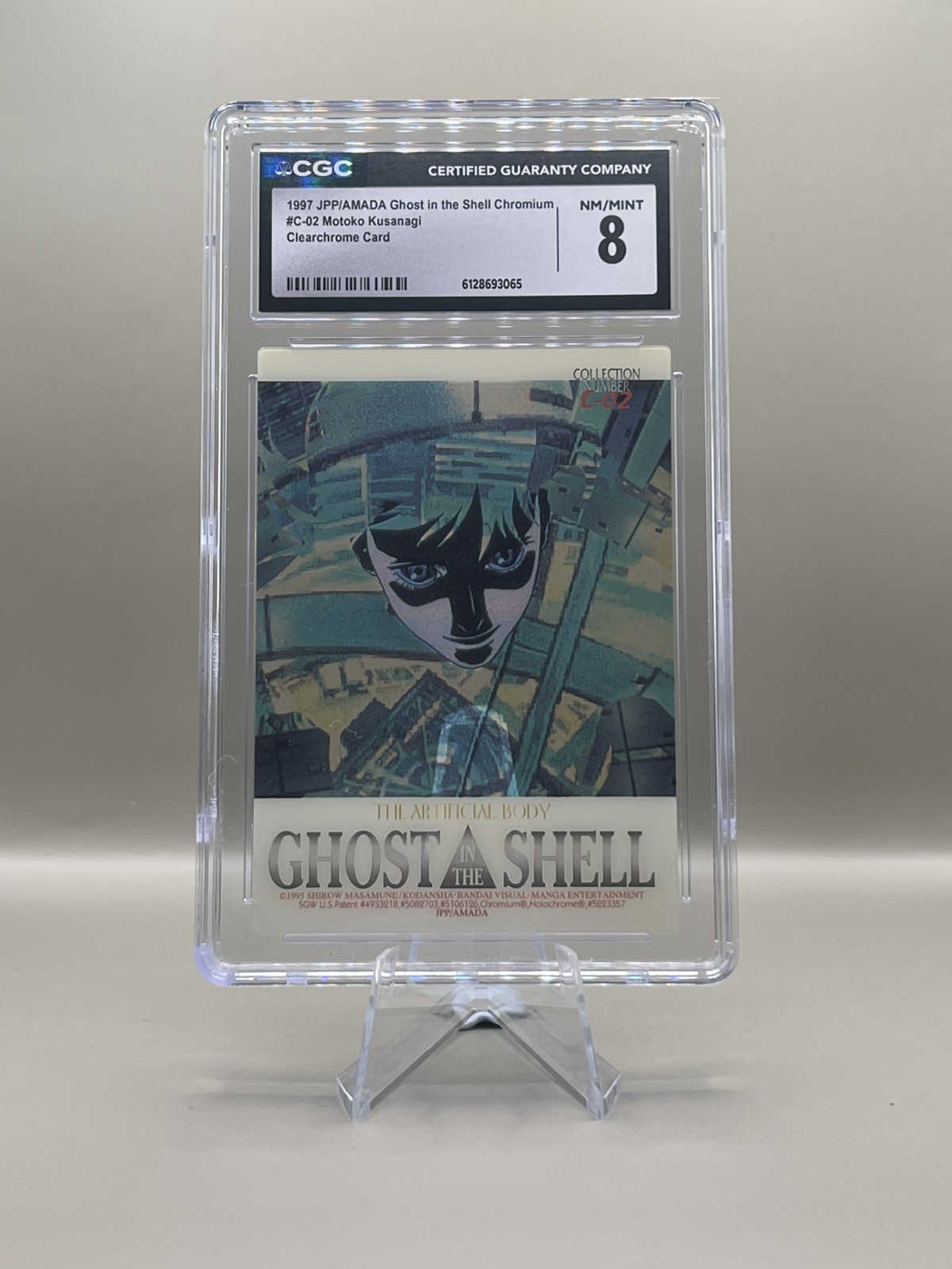 1997 Ghost In The Shell Clearchrome Card #C-02 CGC 8 