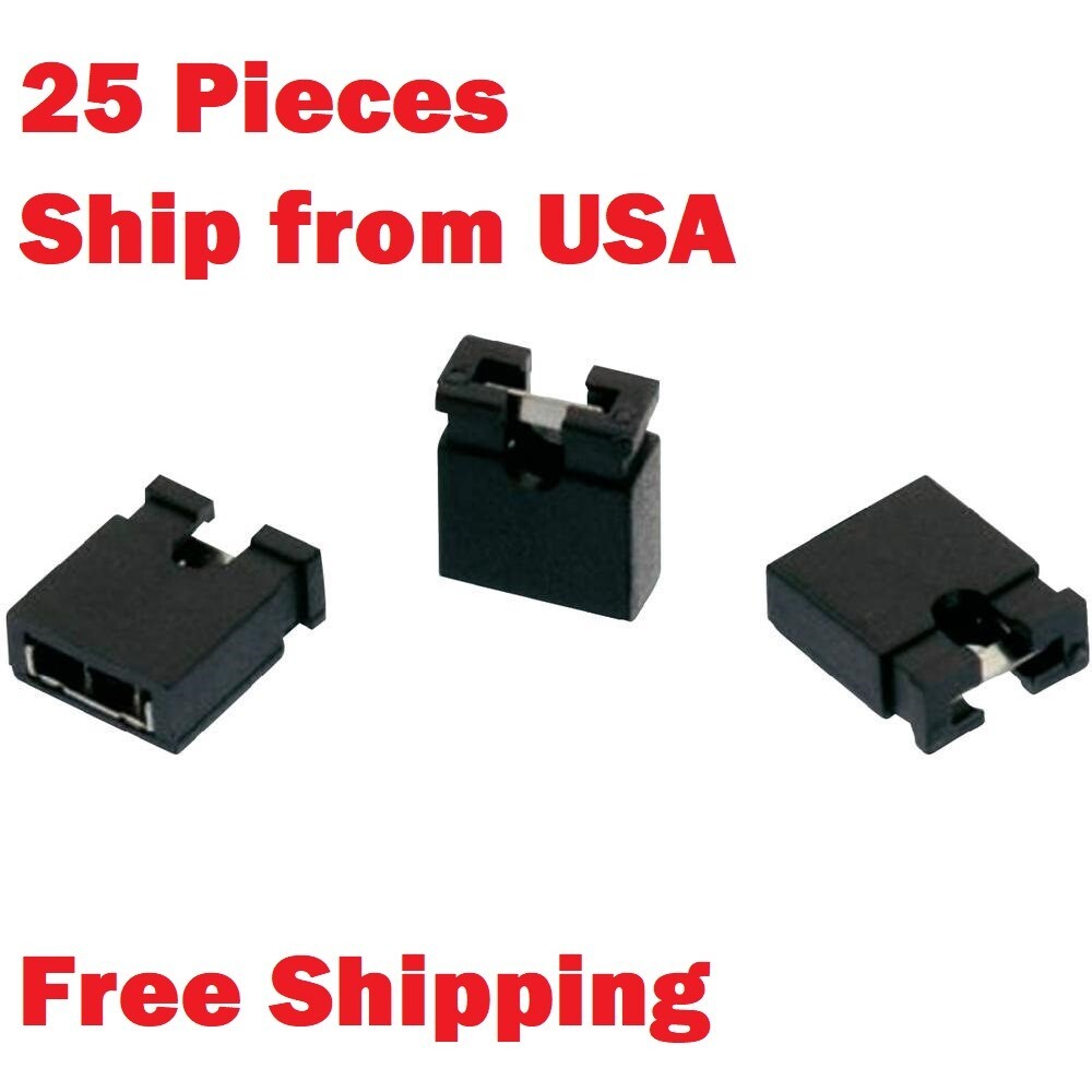 25 Pcs Mini Micro Jumper 2.54mm Standard PCB Shunts Short Jumpers Cap US Seller 25 Pcs Mini Micro Jumper 2.54mm Standard PCB Shunts Short Jumpers Cap US Seller