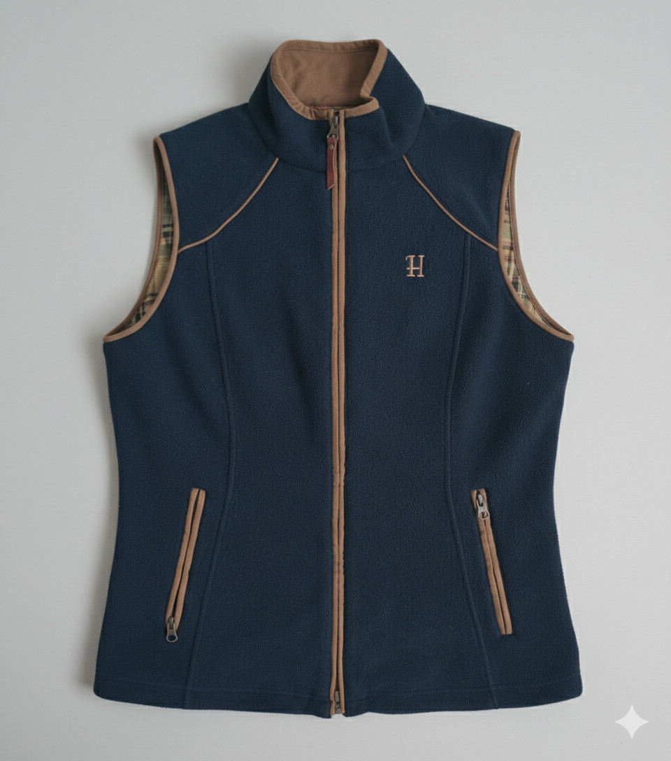 Harkila Sandhem Ladies Fleece Waistcoat Dark Navy Melange Sizes M