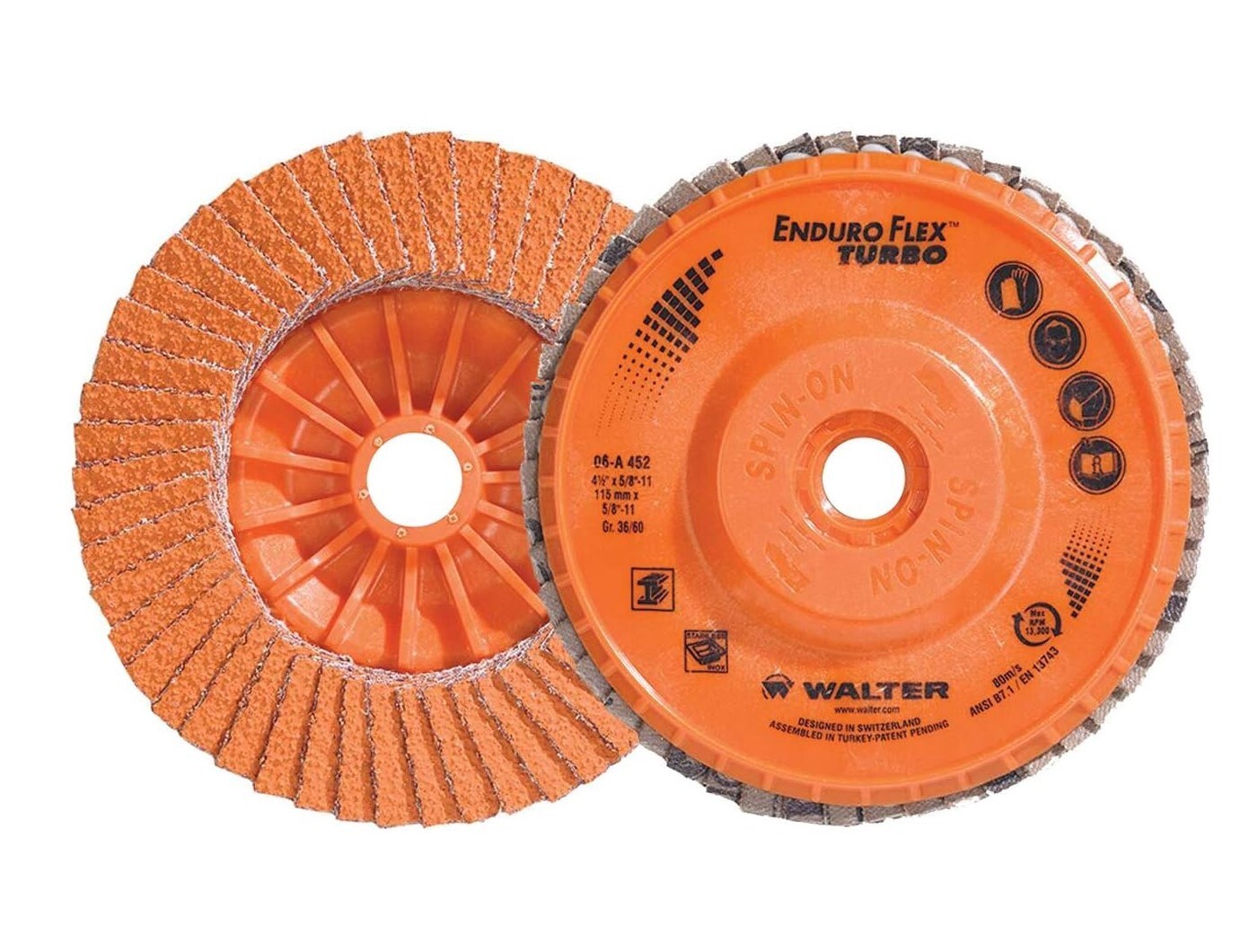 Walter 06-A452 Turbo Abrasive Flap Disc - 10/ea - 4-1/2\