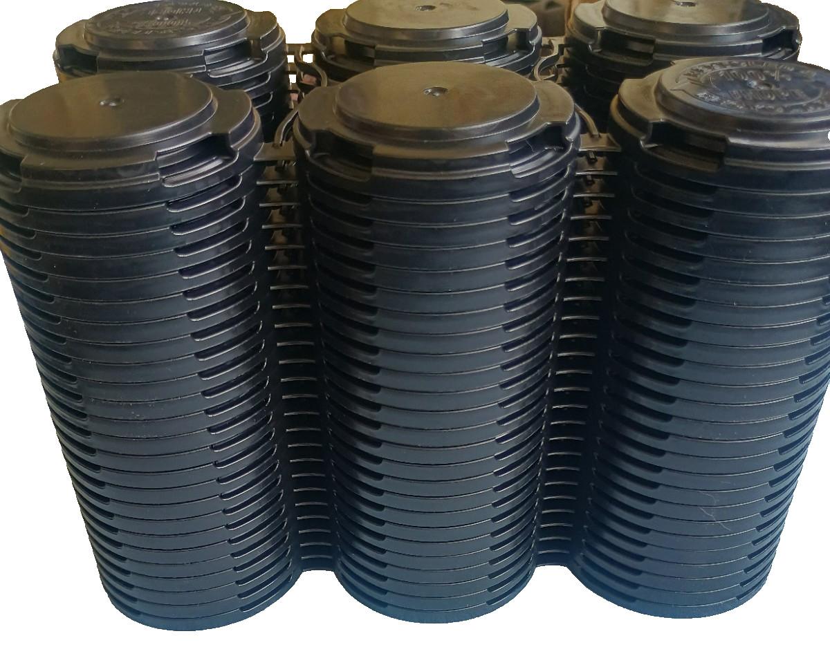 QTY 50: NEW PakTech Black Plastic rHDPE 6-Pack Can Carriers Beer Made in USA