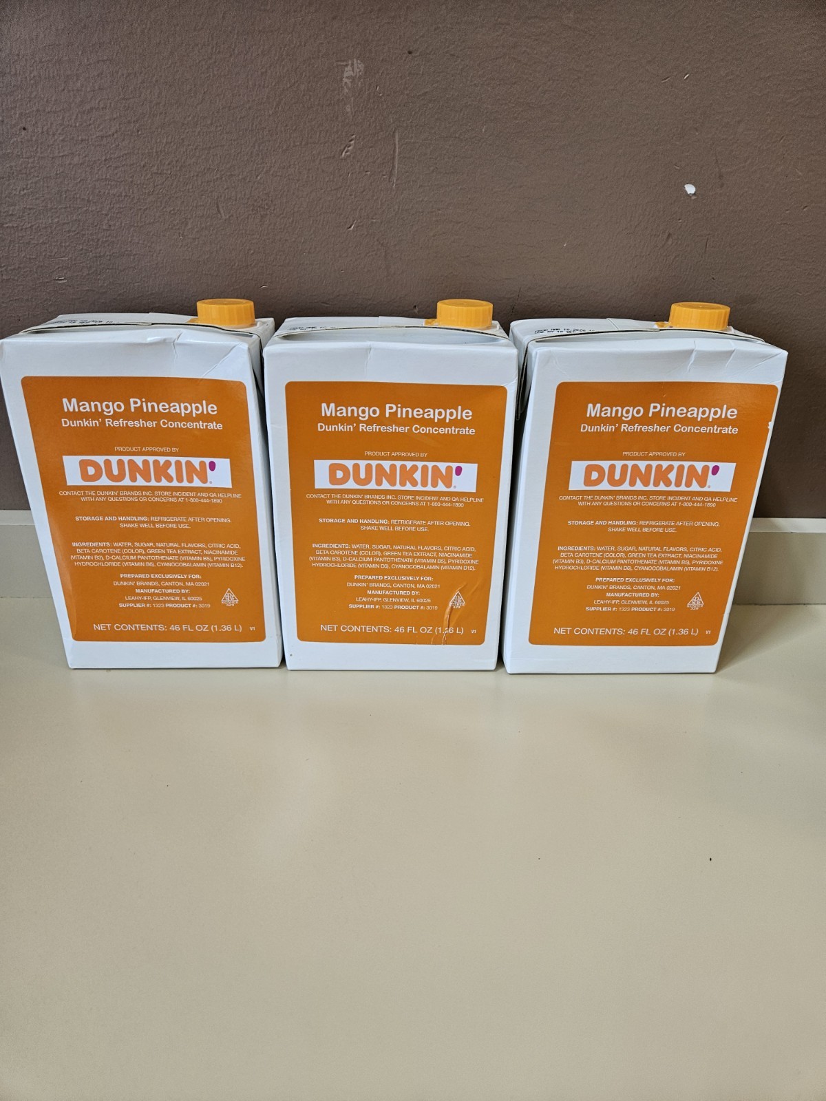 3 Pack Dunkin Mango Pinaple Refreshers 3 Pack Dunkin Mango Pinaple Refreshers