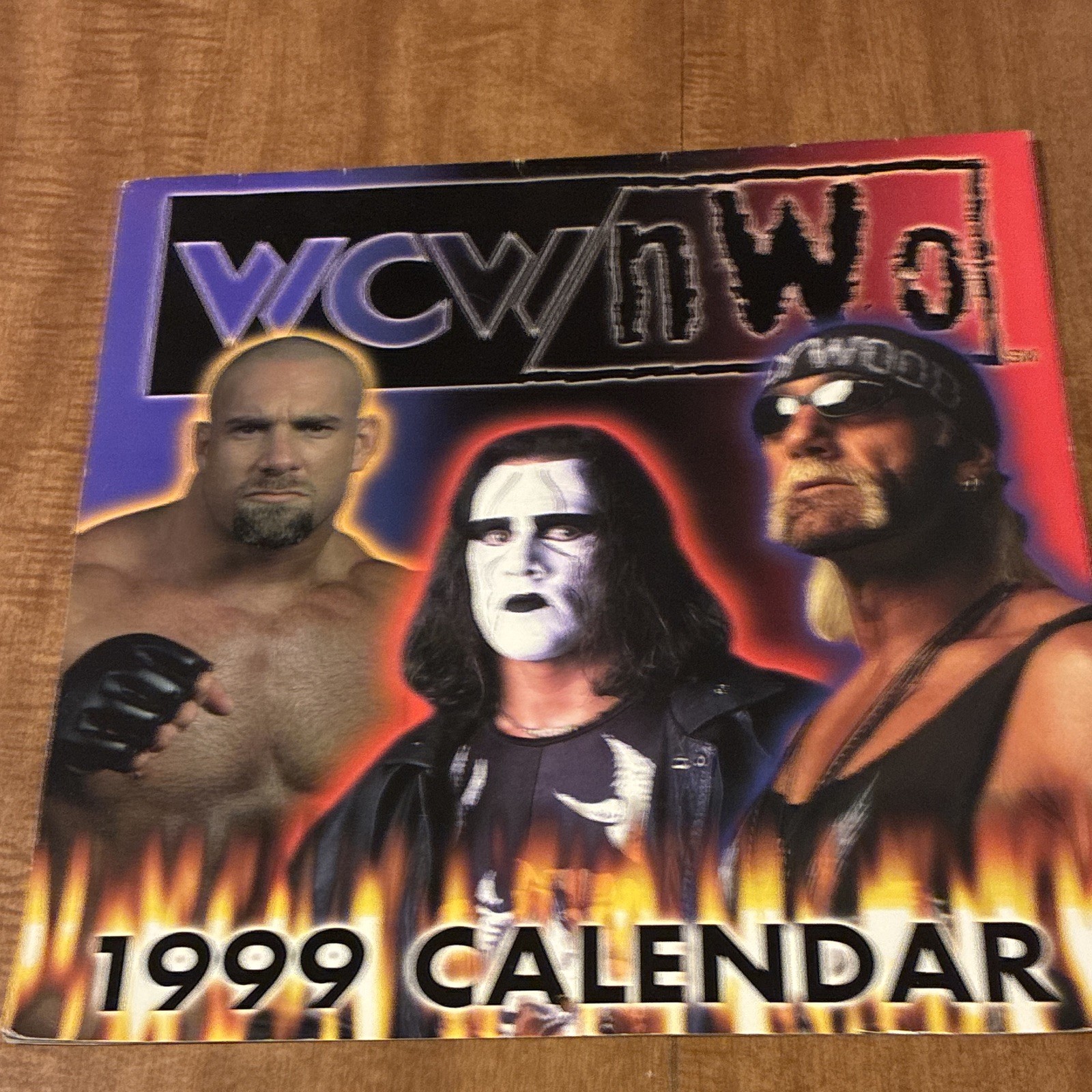 Vintage 1999 WCW nWo Wall Calendar Goldberg Sting Hulk Hogan Wrestling Rare Vintage 1999 WCW nWo Wall Calendar Goldberg Sting Hulk Hogan Wrestling Rare