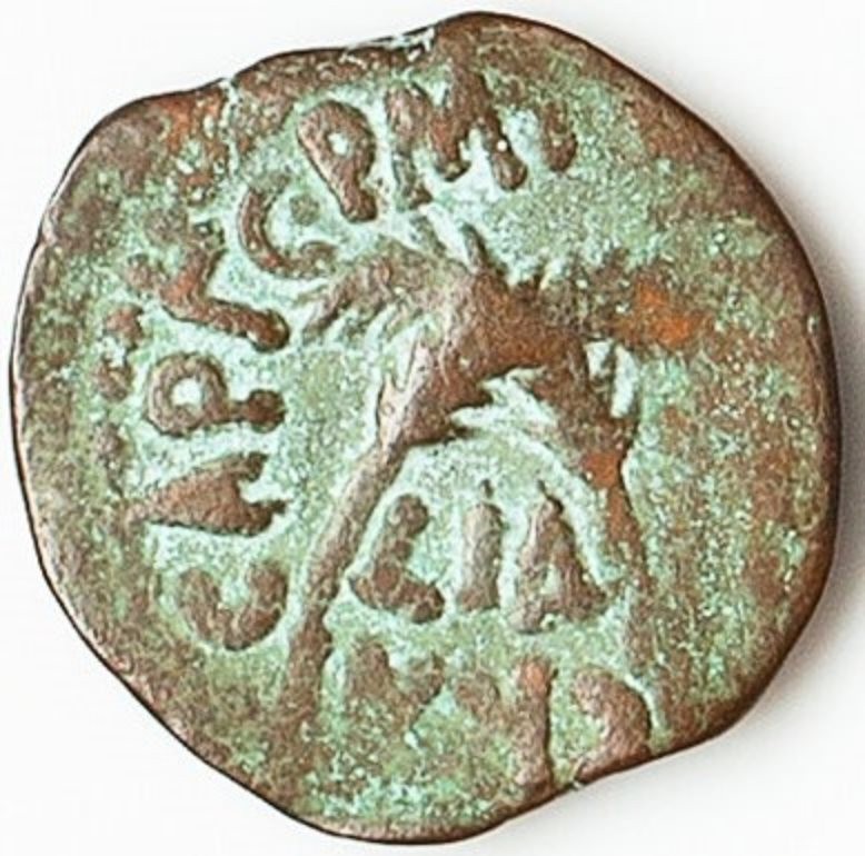 JUDEA  Antonius Felix PROCURATORS Prutah Ancient Jewish Coin PALMS Hend 6376 474