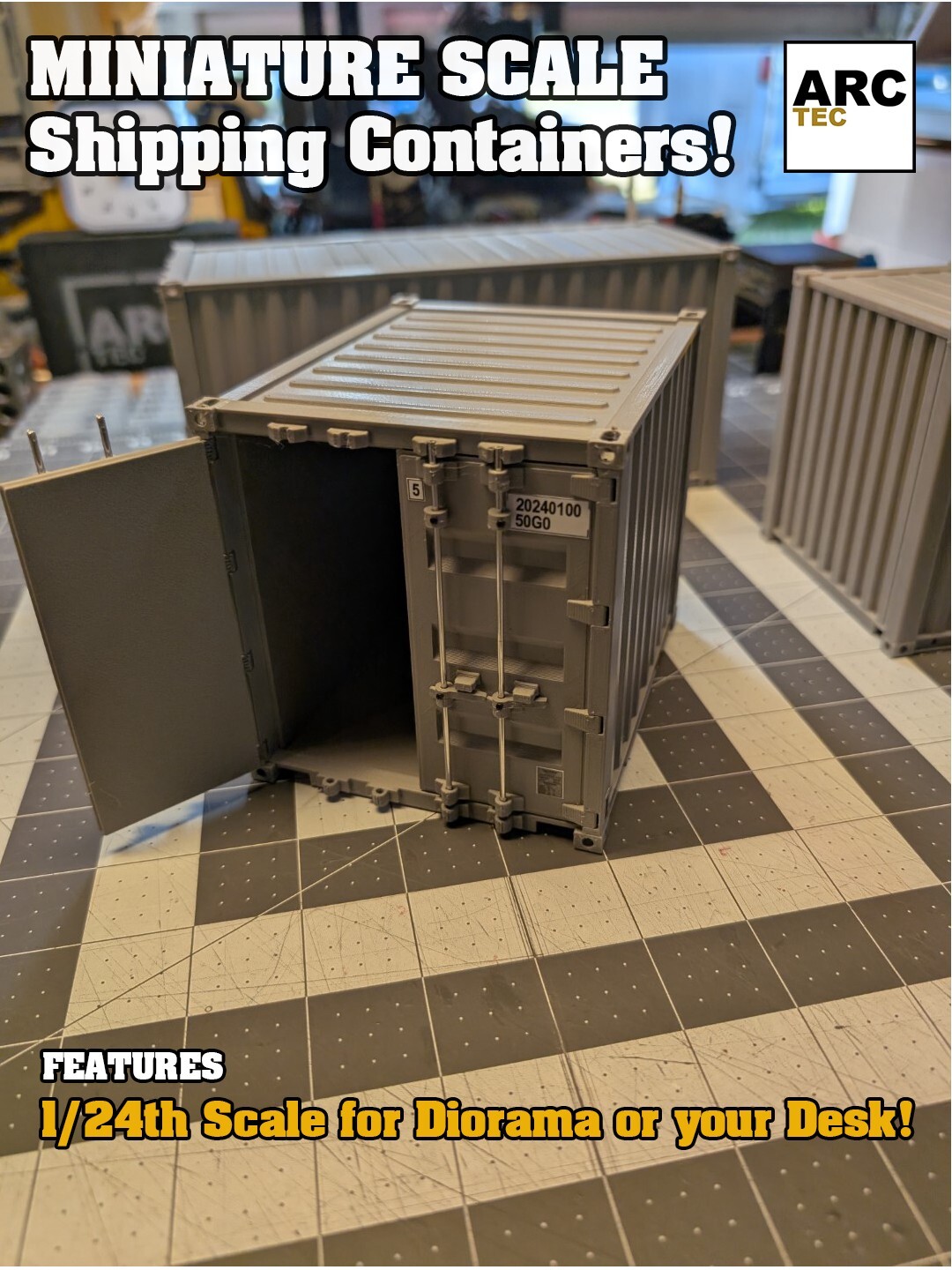 Miniature Shipping Container at 1/24th Scale for RC Construction