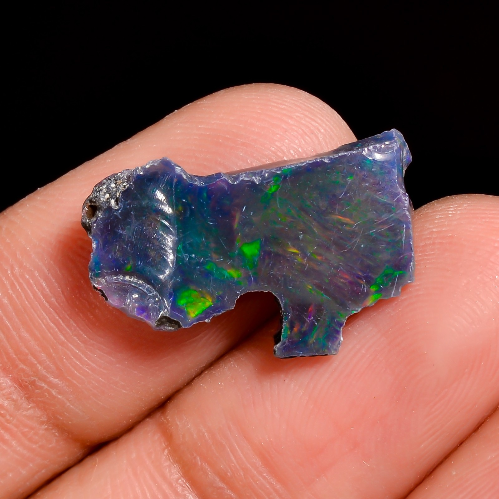Ethiopian Opal Rough Natural Opal Raw Loose Gemstone Black Opal Rough 3 ct Ethiopian Opal Rough Natural Opal Raw Loose Gemstone Black Opal Rough 3 ct