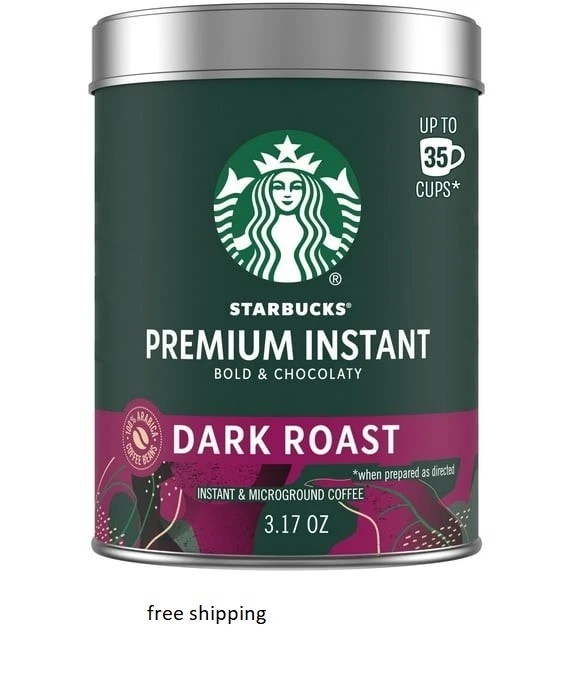 Starbucks Premium Dark Roast Instant Coffee 3.17 oz - Usually Delivery 2–3 Days Starbucks Premium Dark Roast Instant Coffee 3.17 oz - Usually Delivery 2–3 Days