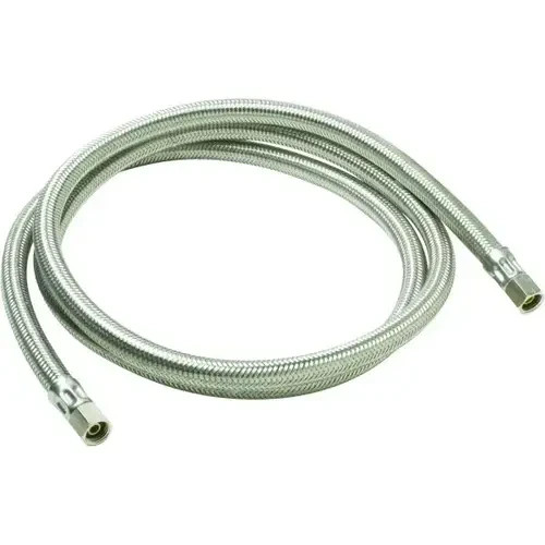 5' Universal Ice Maker Flexible Braided Stainless Steel Water Supply Hose 1/4 5' Universal Ice Maker Flexible Braided Stainless Steel Water Supply Hose 1/4