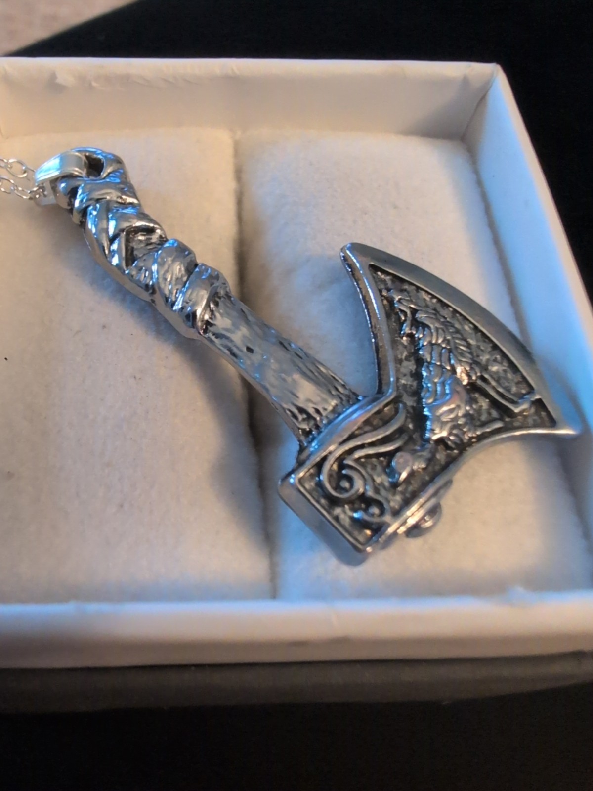 Sterling Silver 925 Necklace With Nordic Celtic Irish Gothic Alloy Axe Custom...