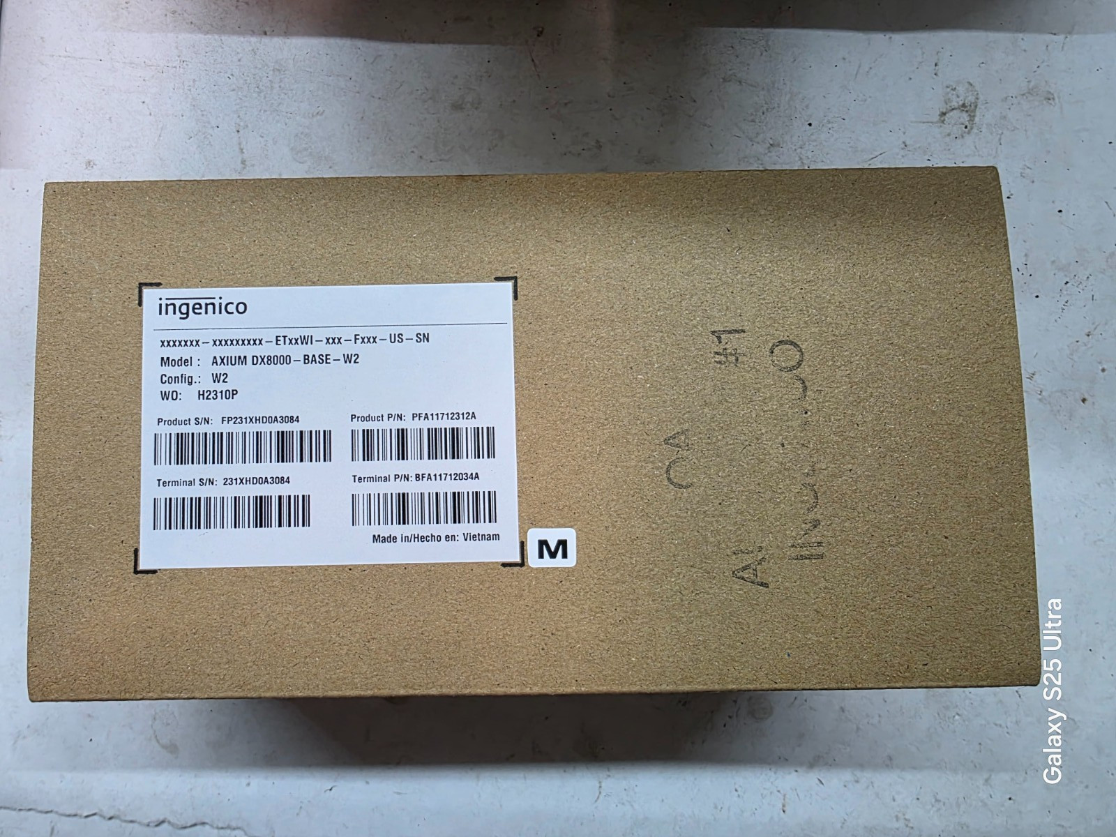 INGENICO AXIUM DX8000-BASE-W2 with Power Supply. P/N# PFA11712312A - NEW