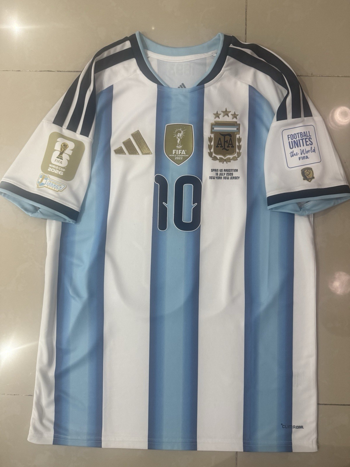 ARGENTINA MESSI MUNDIAL 2026 Vs SPAIN SIZE L FINAL ARGENTINA MESSI MUNDIAL 2026 Vs SPAIN SIZE L FINAL