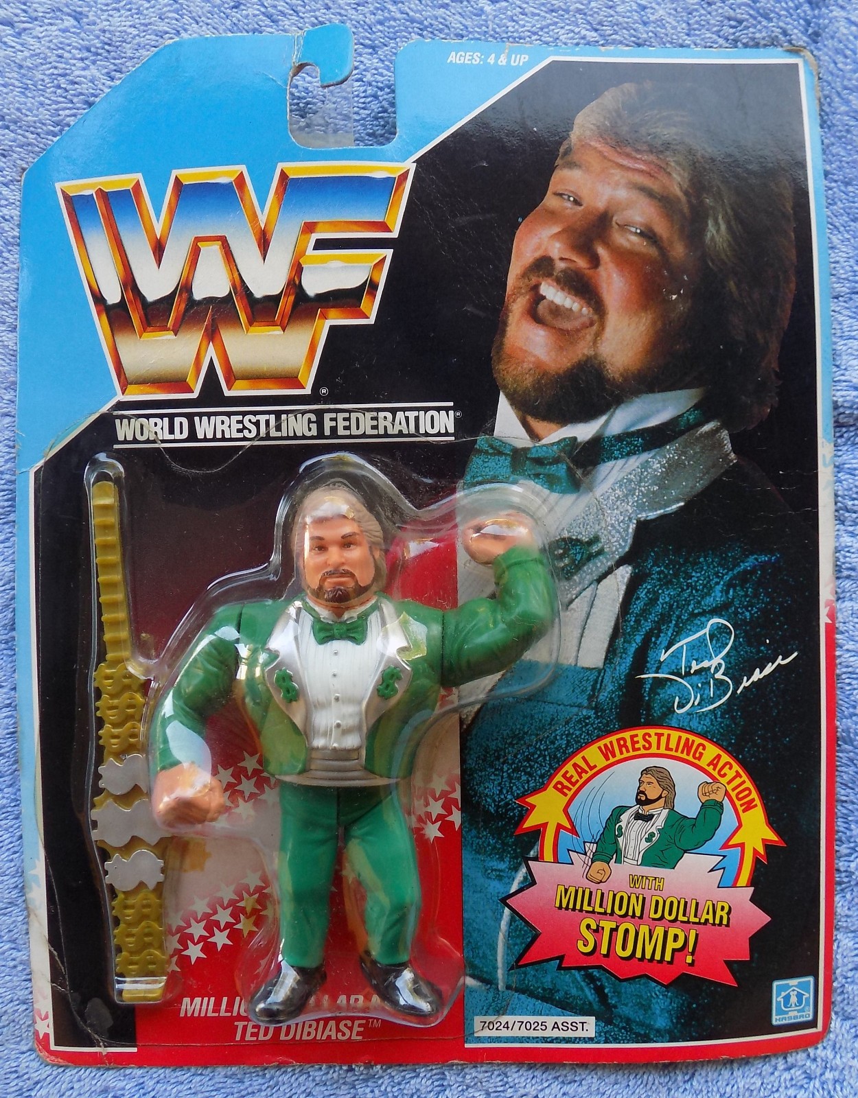 Vintage Hasbro 1990 WWF Ted Dibiase Million Dollar Stomp In Sealed Package