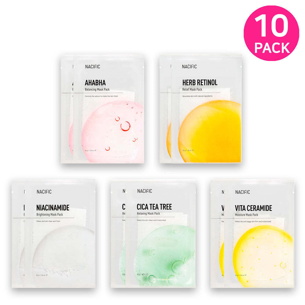 Nacific Premium Skincare Korean Facial Mask 10 Sheets