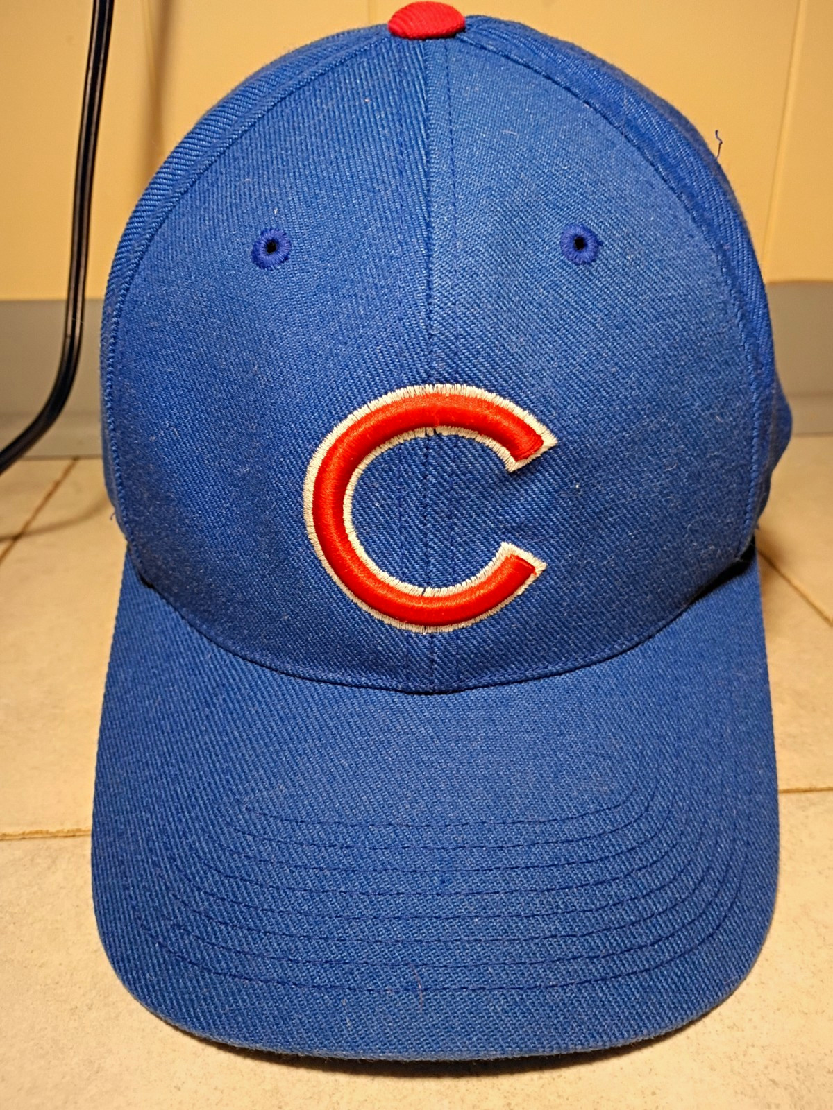Vintage Chicago Cubs Hat Twins Enterprise Strapback Cap MLB Grey Underbrim Wool 
