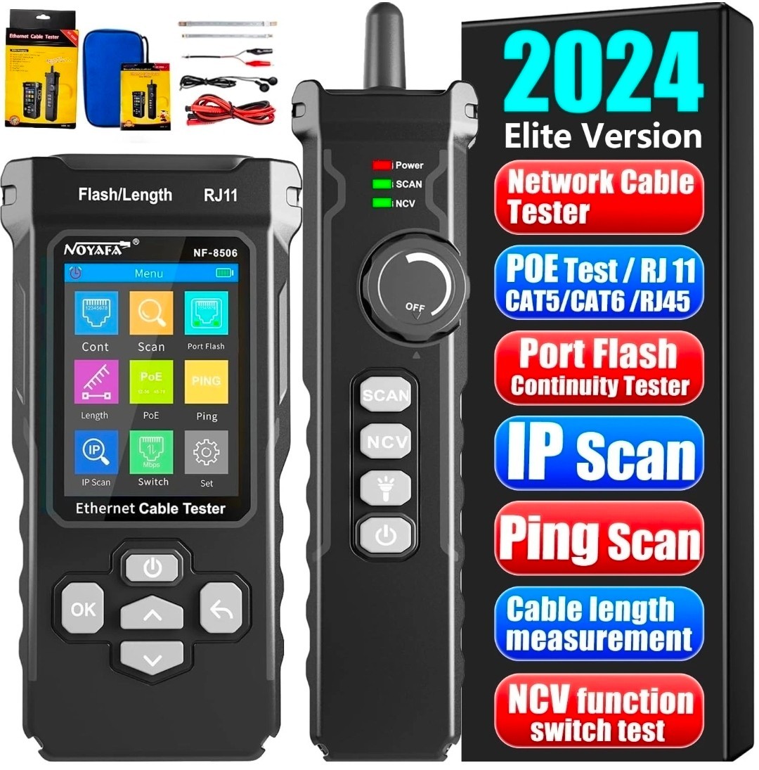 NOYAFA NF-8506 LCD Digital Network Cable LAN Ethernet Tester Rechargeable NOYAFA NF-8506 LCD Digital Network Cable LAN Ethernet Tester Rechargeable