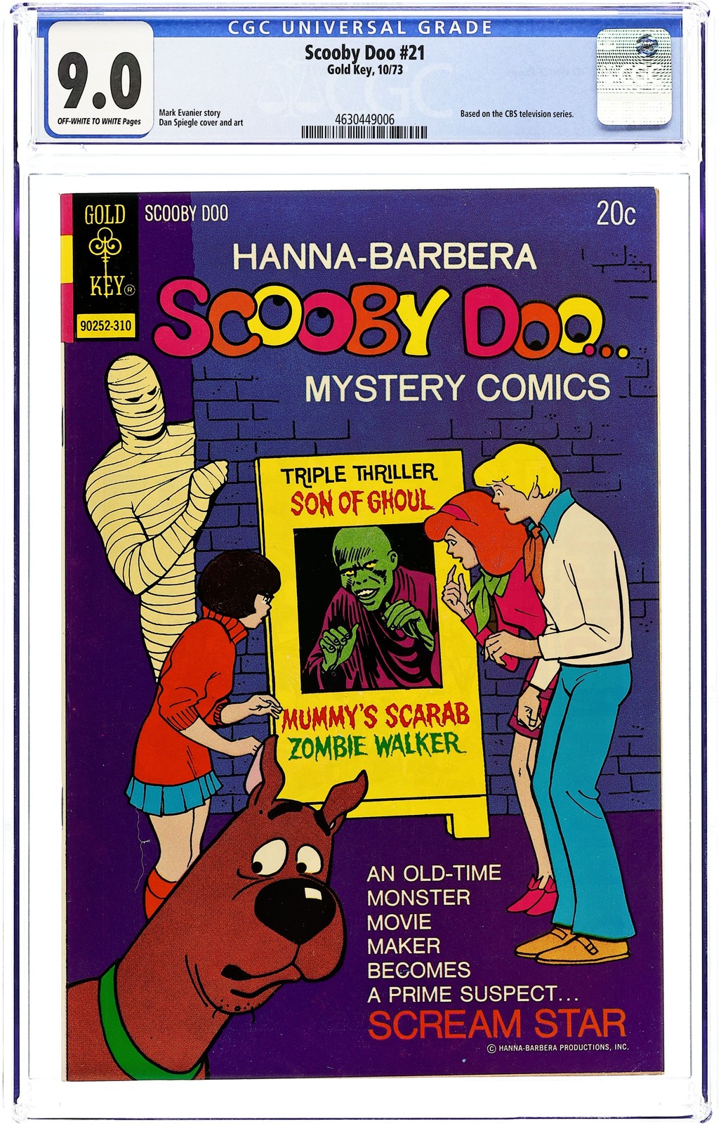 Scooby-Doo #21 CGC 9.0 1973 Gold Key 4630449006