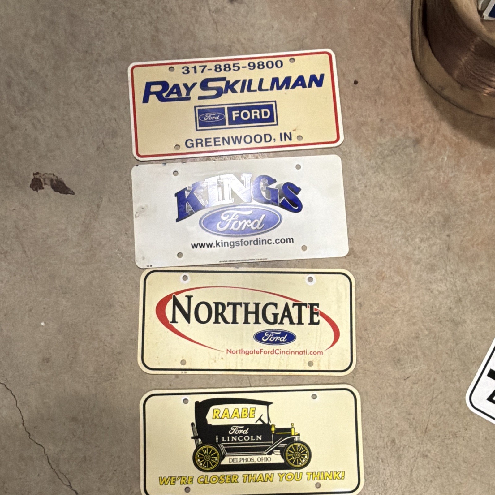 Ford Dealerships Advertising Plate Insert Ford Dealerships Advertising Plate Insert