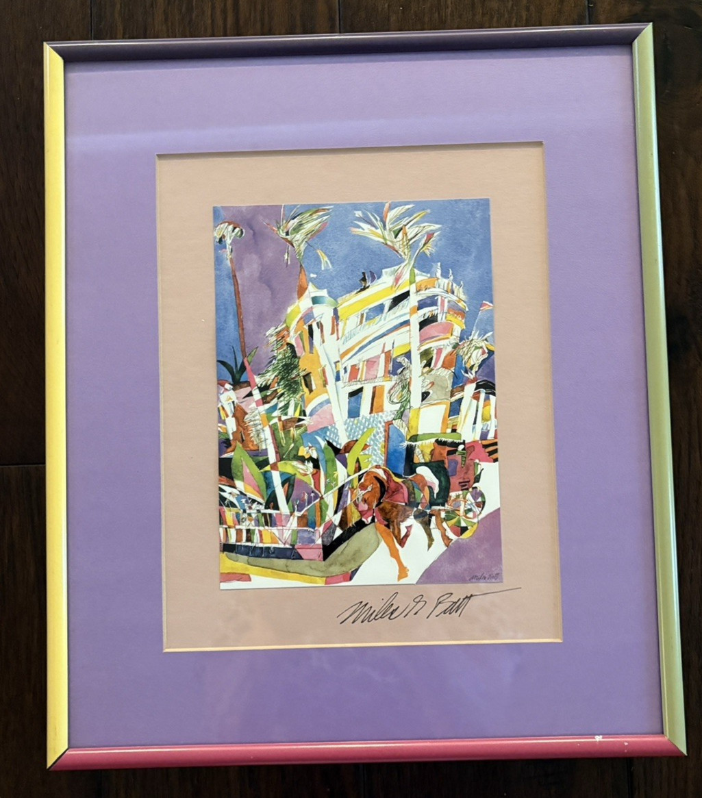 Miles Batt Charleston Spoleto 2001 Signed Print Metal Frame 13.25\