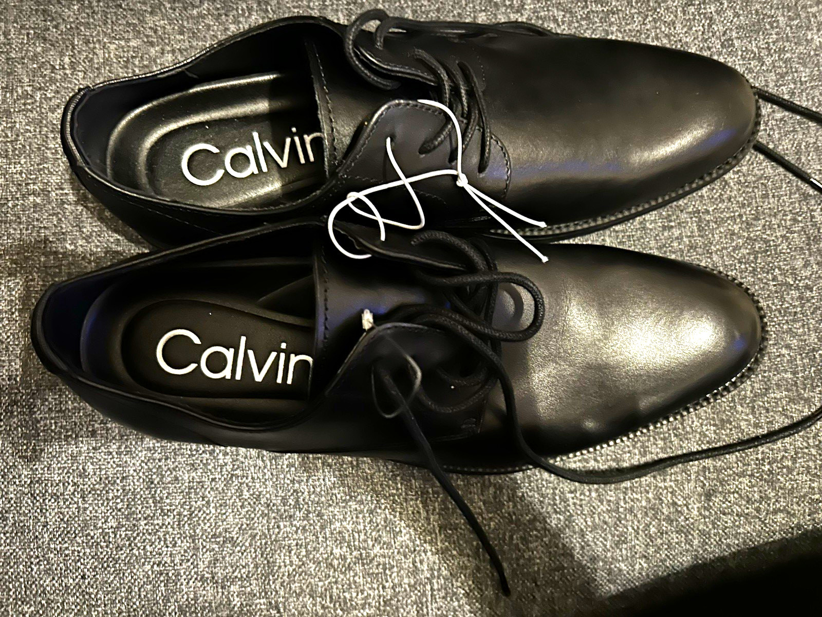 Calvin Klein Women’s Black Leather Oxford Pointed Toe Block Heel Lace Up 7.5 Calvin Klein Women’s Black Leather Oxford Pointed Toe Block Heel Lace Up 7.5