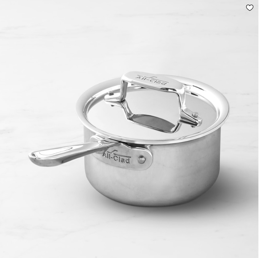 All-Clad D5 Polished Stainless-Steel Saucepan – Durable & Professional